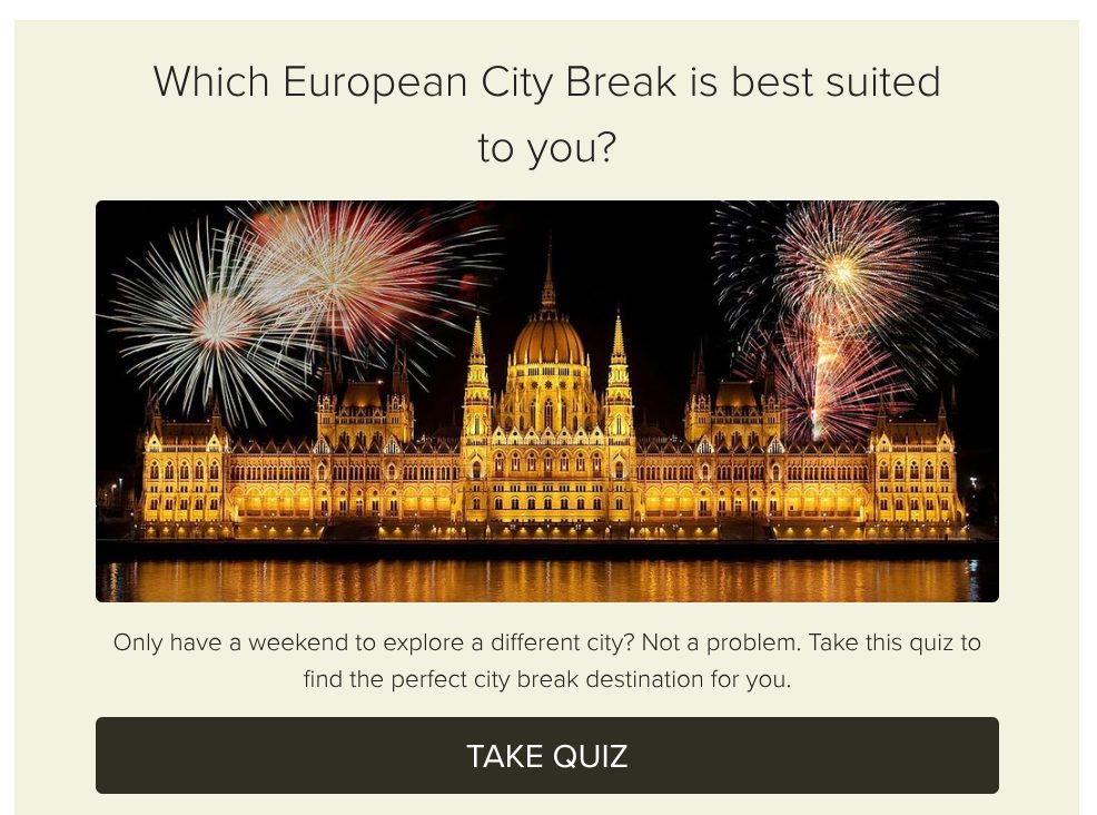 Travel Missions Personality Quiz to match you with your ideal city break destination